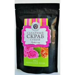 Сухой Сахарный Скраб для Тела Мёд, Лепестки Розы 250гр ДП